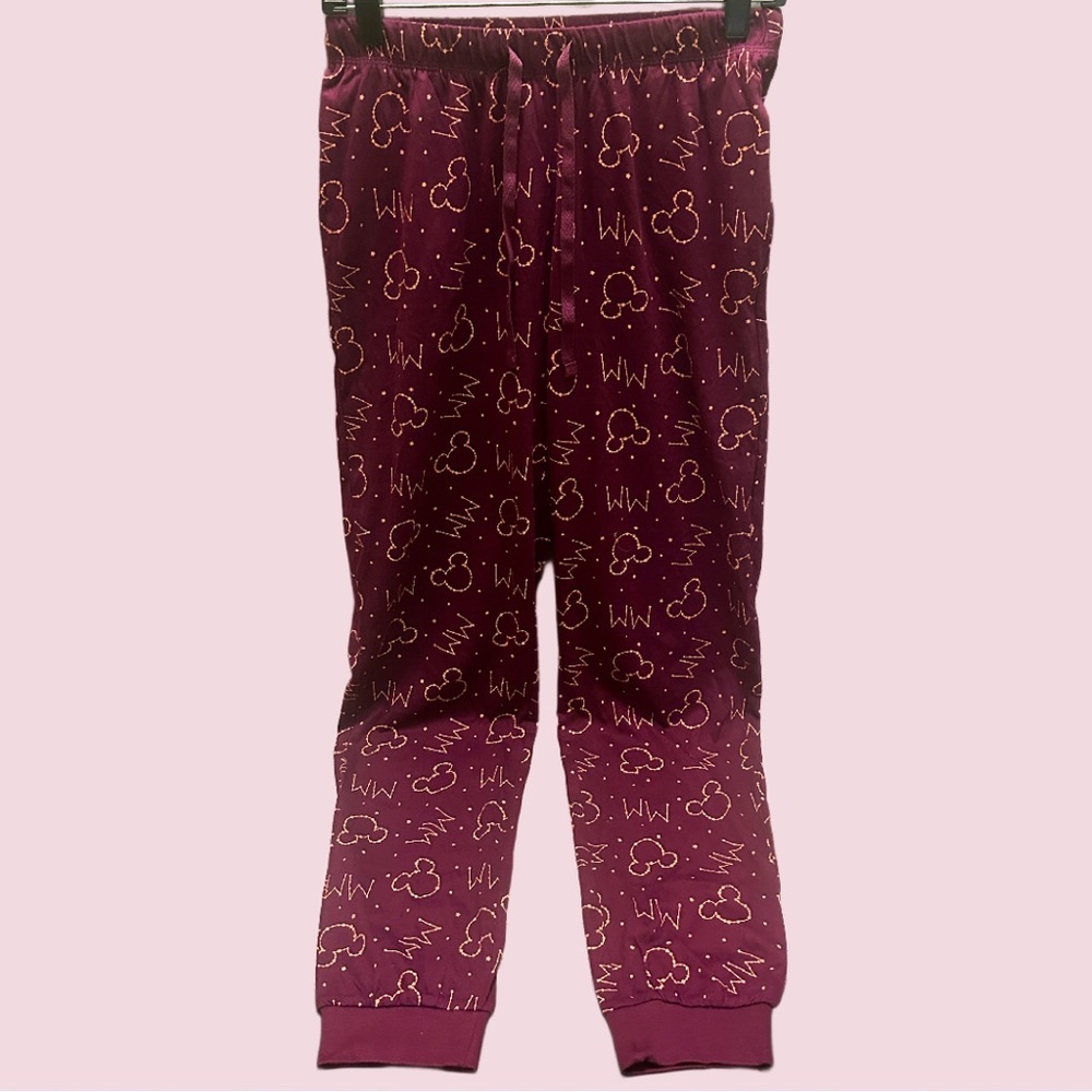 Disney Purple Pajama Bottoms with Fun Print size S